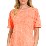 Halo snow washed relaxed fit tee