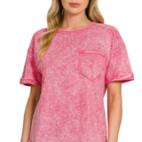 Halo snow washed relaxed fit tee