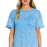 Halo snow washed relaxed fit tee