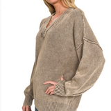 Everyday Elevated v-neck oversized sweater