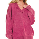 Everyday Elevated v-neck oversized sweater