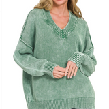 Everyday Elevated v-neck oversized sweater