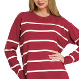 Fall Stripes Basic round neck sweater