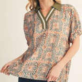 Olive Blossom Blouse