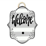 Stripe Bloom Welcome Door Hanger