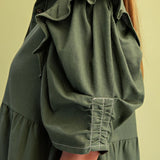 Olive Fall ruffle dress