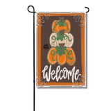 Tan Pumpkin Stack Garden Flag