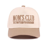 Mom's club two tone canvas cotton cap - Ash Mocha