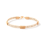 Wrapped In Love Bracelet - 14K Gold Artist Wire and Sterling Silver / 7.5" - L