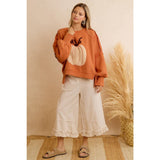 OVERSIZED PUMPKIN PATCH PULLOVER SWEATSHIRT