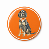 Watercolor Bluetick Coonhound Button Pin