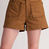 Scallop Detail Pocket Colette Shorts