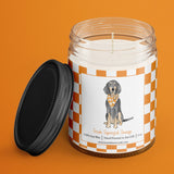 Bluetick Coonhound Checkerboard Candle