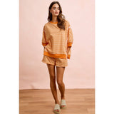 STRIPE TERRY SHORT SLEEVES SET