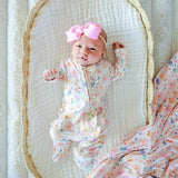 Ruffle Bamboo Zipper Footie | Loosey Goose