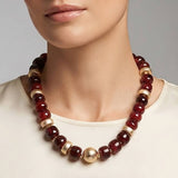 Bold Chunky Beaded Statement Necklace
