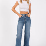 THE GIA HIGH RISE STRETCH RELAXED STRAIGHT W/ CUFFED HEM