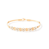 Timeless Elegance Bracelet - 14K Gold Artist Wire with Sterling Silver Bead / 7.5" - L
