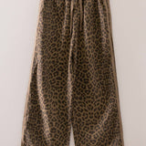 NP70999-1-Leopard Printed Cotton Twill Contrast Tape Detail Pants