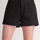 Scallop Detail Pocket Colette Shorts