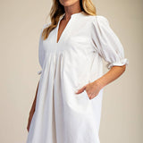 Puff Sleeve Mini Dress