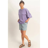 Pigment Dye Oversized Half-Sleeve T-Shirt