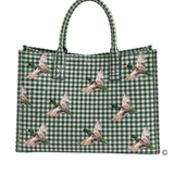 Mallard Marshland Green Gingham Vinyl Tote©