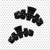 Classic Black Polka Dot Party Large Claw Clip