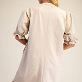 Puff Sleeve Mini Dress