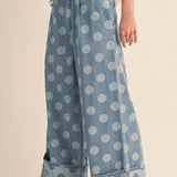 Daisy Denim Polka Dot Pants