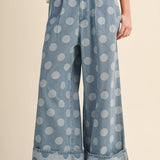 Daisy Denim Polka Dot Pants