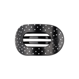 Black Polka Dot Party Medium Flat Round Hair Clip