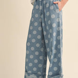 Daisy Denim Polka Dot Pants