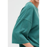 Pigment Dye Oversized Half-Sleeve T-Shirt