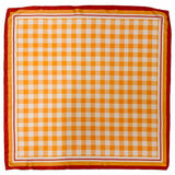 Gingham Pattern Fall Fashion Square Bandana Scarf