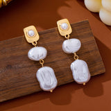 Baroque Pearl Textured Drop Earrings