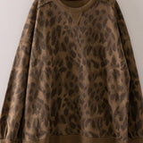 Leave it to leopard  Crew Neck Sweatshirt