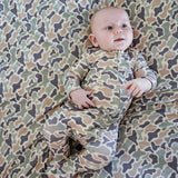 Bamboo Zipper Footie | Camo Cutie
