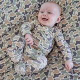 Bamboo Zipper Footie | Camo Cutie