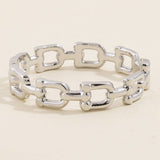 Squared Open Link Stretch Bracelet