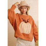 OVERSIZED PUMPKIN PATCH PULLOVER SWEATSHIRT