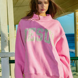 Camo Embroidered Mockneck Sweatshirt