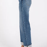 THE GIA HIGH RISE STRETCH RELAXED STRAIGHT W/ CUFFED HEM