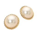 Bold Classic Dome Pearl Earrings