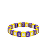 Lulu Mac Purple/Yellow Rhinestone Bracelet