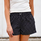 LULU MAC BLACK MINI POLKA DOT BOXER