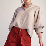 Scallop Detail Pocket Colette Shorts