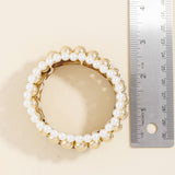 Pearl And Bamboo Bead Stretch Bracelet Set