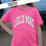 Youth Lulu Mac Camo Neon Pink Youth Comfort Colors Tshirt