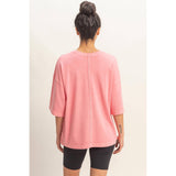 Pigment Dye Oversized Half-Sleeve T-Shirt